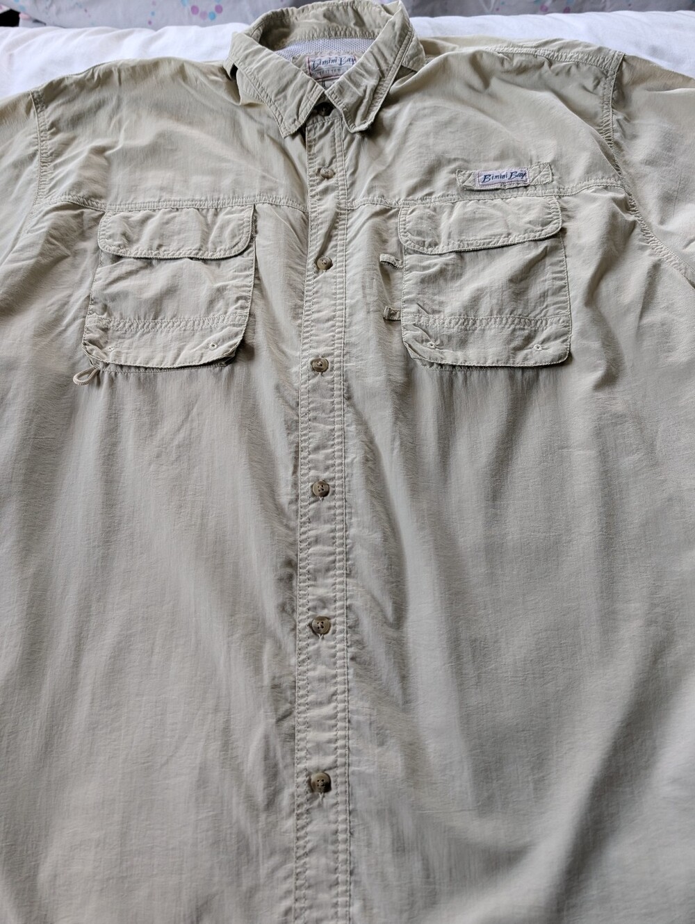 Bimini Bay Men's Button Up Shirt. Size 3XL. Short Sleeves.